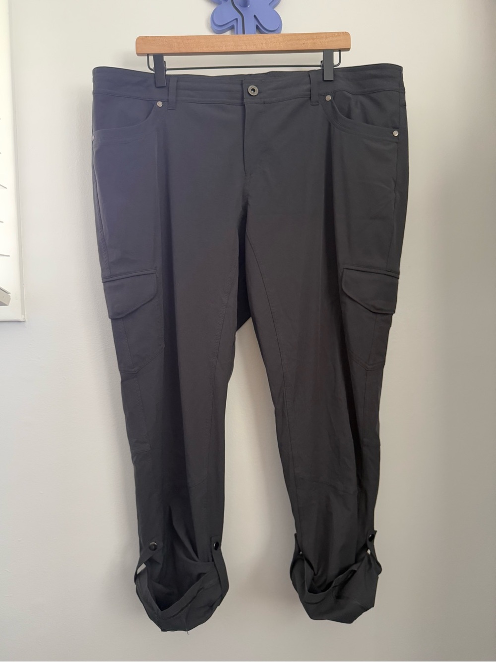 Kuhl 18W Roll Up Convertible Straight Pants Grey Travel Outdoor Trail Hike